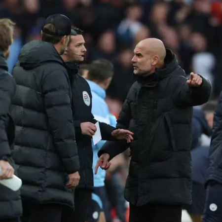 Pep Guardiola says coins were thrown at him during Liverpool loss