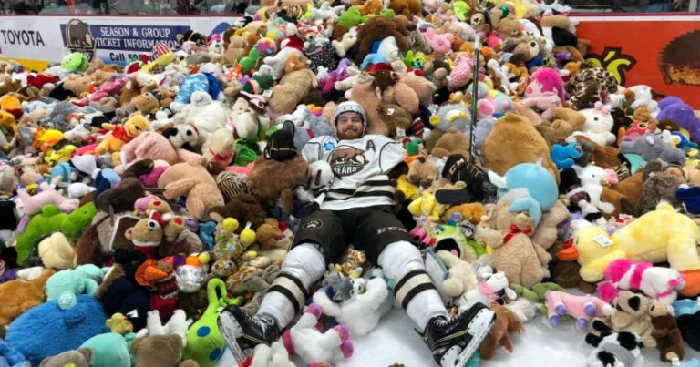 Teddy bear toss: an interesting record was set at an AHL match