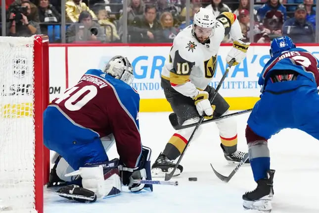 NHL roundup: Colorado defeats the Knights behind Alexandar Georgiev